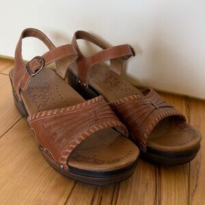 Dansko Platform Sandals with Basketweave, Size 39